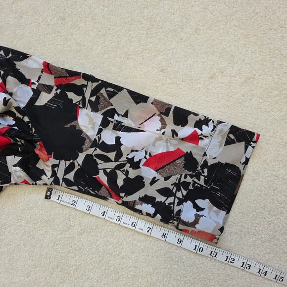 Style & Co 2X Chiffon Tunic Blouse/Dress 3/4 Roll Tab Sleeve Button Front Flowy - Picture 13 of 16